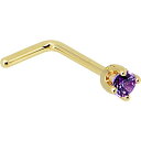 ボディキャンディー ボディピアス アメリカ 日本未発売 ウォレット Body Candy Solid 14k Yellow Gold 2mm Purple Cu...