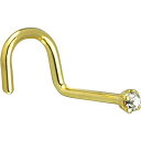 ボディキャンディー ボディピアス アメリカ 日本未発売 ウォレット Body Candy Solid 14k Yellow Gold 1.5mm (0.015 cttw) Genuine Diamond Right Nose Stud Screw 20 Gauge 1/4 ボディキャンディー ボディピアス アメリカ 日本未発売 ウォレット