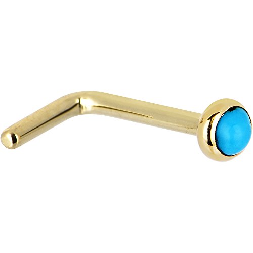 ボディキャンディー ボディピアス アメリカ 日本未発売 ウォレット Body Candy Solid 14k Yellow Gold 2mm Turquoise...