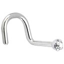 ボディキャンディー ボディピアス アメリカ 日本未発売 ウォレット Body Candy Solid 14k White Gold 2mm Clear Cubi...