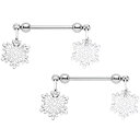 ボディキャンディー ボディピアス アメリカ 日本未発売 ウォレット Body Candy Steel Winter Snowflake Dangle Barbe...