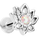 ボディキャンディー ボディピアス アメリカ 日本未発売 ウォレット Body Candy Steel Iridescent White Accent Lotus...