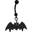 ボディキャンディー ボディピアス アメリカ 日本未発売 ウォレット Body Candy Women's Glittery Black Bat Belly Bu...