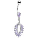 ボディキャンディー ボディピアス アメリカ 日本未発売 ウォレット Body Candy Stainless Steel Lilac Accent Light ...