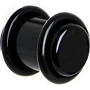 ボディキャンディー ボディピアス アメリカ 日本未発売 ウォレット Body Candy Black Acrylic Straight Ear Gauge Pl...