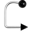 ボディキャンディー ボディピアス アメリカ 日本未発売 ウォレット Body Candy Surgical Steel Black Acrylic Ball C...