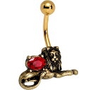 ボディキャンディー ボディピアス アメリカ 日本未発売 ウォレット Body Candy Gold PVD Steel Red Accent Resting G...
