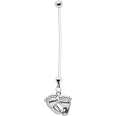 ボディキャンディー ボディピアス アメリカ 日本未発売 ウォレット Body Candy Stainless Steel Foot Prints Pregnan...