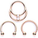 ボディキャンディー ボディピアス アメリカ 日本未発売 ウォレット Body Candy 16G Rose Gold Tone 316L Steel Septu...