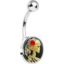 ボディキャンディー ボディピアス アメリカ 日本未発売 ウォレット Body Candy Women's Red Rose Skeleton Cameo Bel...