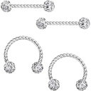 ボディキャンディー ボディピアス アメリカ 日本未発売 ウォレット Body Candy 4PC Stainless Steel Nipple Rings Pi...