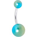 ボディキャンディー ボディピアス アメリカ 日本未発売 ウォレット Body Candy Steel Iridescent Teal Yellow Acryli...