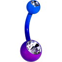 ボディキャンディー ボディピアス アメリカ 日本未発売 ウォレット Body Candy Color Plated Clear Accent Blue Purp...