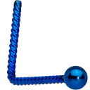 ボディキャンディー ボディピアス アメリカ 日本未発売 ウォレット Body Candy Blue IP Steel 2mm Ball End So Twist...