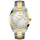 腕時計 ブローバ メンズ Bulova 98D125 Mens Diamonds Two Tone Steel Bracelet Watch腕時計 ブローバ メンズ