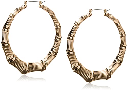 ゲス ピアス アメリカ 日本未発売 ブランド Guess Metal Hoops Women's Bamboo Hoop Earrings, Gold, One Sizeゲス ピアス アメリカ 日本未発売 ブランド