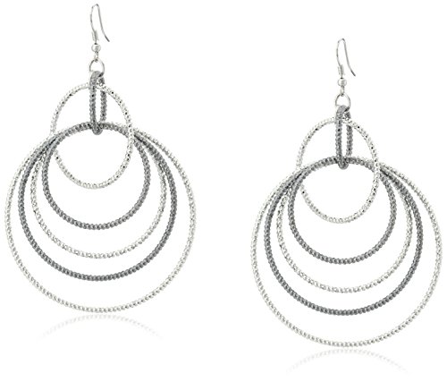 ゲス ピアス アメリカ 日本未発売 ブランド GUESS "Basic" Mixed Metal Textured Orbital on Wire Drop Earringsゲス ピアス アメリカ 日本未発売 ブランド