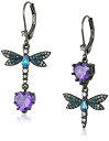 ベッツィ・ジョンソン ピアス アメリカ 日本未発売 ブランド Betsey Johnson CZ & Butterfly Double Mismatch Drop Earringベッツィ・ジョンソン ピアス アメリカ 日本未発売 ブランド