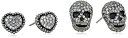 ベッツィ ジョンソン ピアス アメリカ 日本未発売 ブランド Betsey Johnson CZ Pave Heart Skull Duo Set of Stud Earringsベッツィ ジョンソン ピアス アメリカ 日本未発売 ブランド