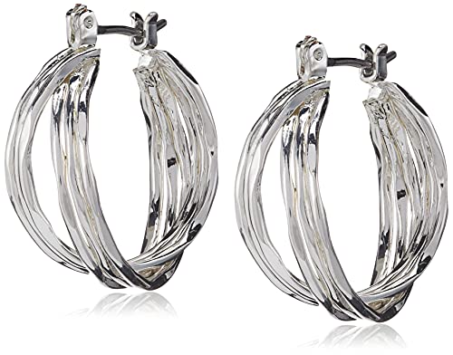 ナインウェスト ピアス アメリカ 日本未発売 ブランド NINE WEST Women's Silvertone Twisted Hoop Earringsナインウェスト ピアス アメリカ 日本未発売 ブランド