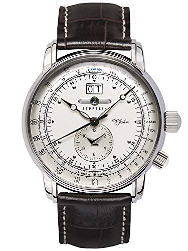 ツェッペリン 腕時計 ツェッペリン メンズ ゼッペリン ドイツ Zeppelin Men's Analogue Quartz Watch with Leather Strap ? 76401, White/Brown腕時計 ツェッペリン メンズ ゼッペリン ドイツ