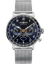 rv cFby Y [by hCc Zeppelin LZ-129 Hindenburg Moonphase Watch | Blue & Stainless Steel - 40mmrv cFby Y [by hCc