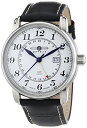 rv cFby Y [by hCc Zeppelin Second Time Zone GMT Black Leather Strap Watch with Date Functionrv cFby Y [by hCc