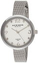 rv AN{XXXIV fB[X Akribos XXIV Women's Mother of Pearl Watch - 8 Genuine Diamond Hour Markers Stainless Steel Mesh Bracelet - AK875rv AN{XXXIV fB[X