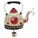 壁掛け時計 振り子時計 インテリア 海外モデル アメリカ Enesco Allen Designs Tea Kettle Flower Pendulum Wall Clock, 10.24 Inch, Multicolor壁掛け時計 振り子時計 インテリア 海外モデル アメリカ