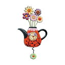 壁掛け時計 振り子時計 インテリア 海外モデル アメリカ Enesco Allen Designs Tea Kettle Filled with Flowers...