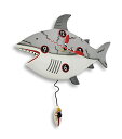 壁掛け時計 振り子時計 インテリア 海外モデル アメリカ Allen Designs Surf at Risk Shark Wall Clock with Su...