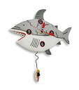 壁掛け時計 振り子時計 インテリア 海外モデル アメリカ Allen Designs Surf at Risk Shark Wall Clock with Surfer Pendulum壁掛け時計 振り子時計 インテリア 海外モデル アメリカ