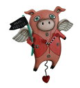 壁掛け時計 振り子時計 インテリア 海外モデル アメリカ Allen Designs When Pigs Fly Pendulum Wall Clock 13 ...