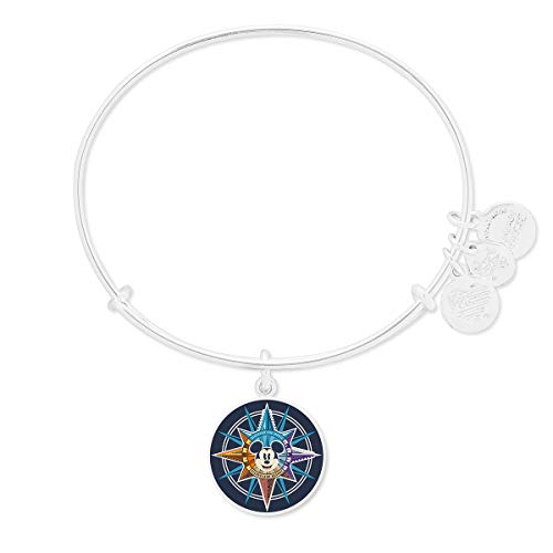 アレックスアンドアニ アメリカ アクセサリー ブランド かわいい Alex and Ani Disney Mickey Mouse Compass Passport Bangle Bracelet Silverアレックスアンドアニ アメリカ アクセサリー ブランド かわいい