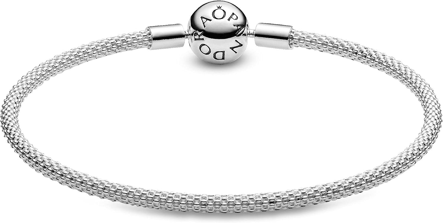 アクセサリー Charm かわいい Pandora Jewelry Moments パンドラ アクセサリー 送料無料 アクセサリー Mesh ブレスレット Bracelet ブランド Charm Sterling Silver 7 5パンドラ ブレスレット アクセサリー ブランド かわいい Angelica無料ラッピングでプレゼントや