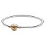 ѥɥ ֥쥹å 㡼 ꡼ ֥ Pandora Moments Two-Tone Ball Clasp Bangle - Bracelet for Women - Compatible Moments Charms - Features 14k Gold &Sterling Silver - Gift for Herѥɥ ֥쥹å 㡼 ꡼ ֥