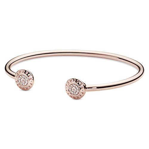 激安単価で パンドラ ブレスレット アクセサリー ブランド かわいい 送料無料 Pandora Jewelry Signature Open Bangle Cubic Zirconia Bracelet In Pandora Rose 6 9 パンドラ ブレスレット アクセサリー ブランド かわいい 訳ありセール格安 Soyfanimal Com