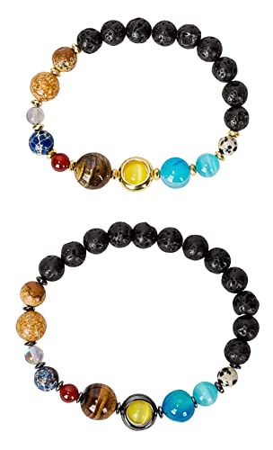SPUNKYsoul ブレスレット アクセサリー ブランド かわいい SPUNKYsoul Solar System Earth Planets Bracelet Universe Galaxy Couples Long Distance for His and Hers Women and Men Jewelry Gifts Space CollSPUNKYsoul ブレスレット アクセサリー ブランド かわいい