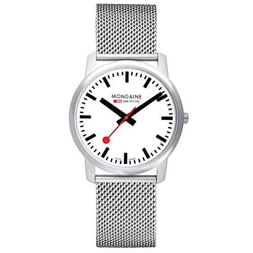 モンディーン 腕時計 モンディーン 北欧 スイス メンズ Mondaine Unisex A6383035016SBM Simply Elegant Silver-Tone Stainless Steel Watch腕時計 モンディーン 北欧 スイス メンズ