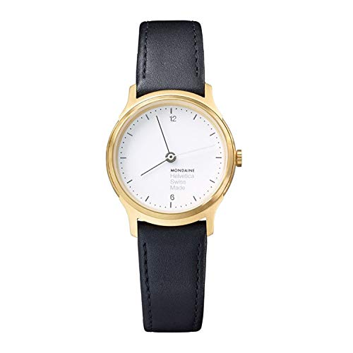 モンディーン 腕時計 モンディーン 北欧 スイス メンズ Mondaine Men's 'Helvetica No.1' Quartz Stainless Steel and Black Leather Casual Watch (Model: MH1L1111LB)腕時計 モンディーン 北欧 スイス メンズ