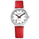 モンディーン 腕時計 モンディーン 北欧 スイス メンズ Mondaine - Classic Automatic A128.30008.16SBC - Mens and Womens Watch 33mm - Official Swiss Railways Wrist Watch Date Red Leather Strap 30m Waterproof Sapphire Crystal - Ma腕時計 モンディーン 北欧 スイス メンズ