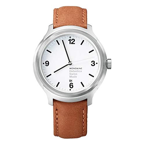 モンディーン 腕時計 モンディーン 北欧 スイス メンズ Mondaine Unisex MH1.B1210.LG Helvetica No1 Bold Analog Quartz Brown Watch腕時計 モンディーン 北欧 スイス メンズ