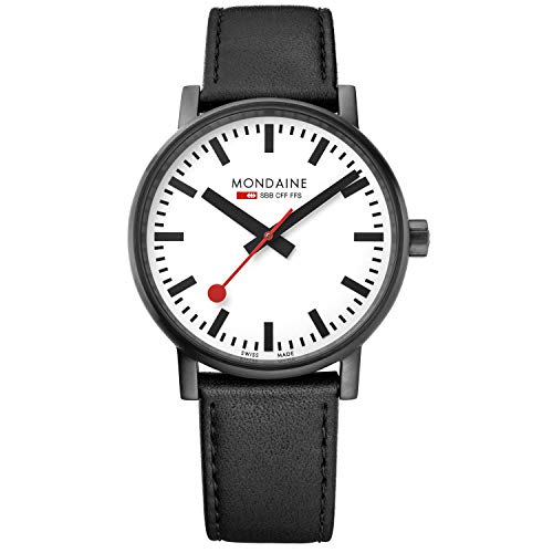 モンディーン 腕時計 モンディーン 北欧 スイス メンズ Mondaine - Evo2 MSE.40111.LB - Mens Watch 40mm - Official Swiss Railways Wrist Watch Black Leather Strap 30m Waterproof Sapphire Crystal - Mens Watches - Made in Switzerlan腕時計 モンディーン 北欧 スイス メンズ