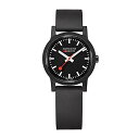 モンディーン 腕時計 モンディーン 北欧 スイス レディース Mondaine Women's SBB Stainless Steel Essence Swiss Quartz Watch with Rubber Strap, Black (Model: MS1.32120.RB)腕時計 モンディーン 北欧 スイス レディース