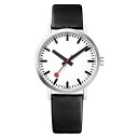 モンディーン 腕時計 モンディーン 北欧 スイス レディース Mondaine - Classic A660.30314.16OM - Mens and Womens Watch 36mm - Official Swiss Railways Wrist Watch Black Leather Strap 30m Waterproof Red Second Hand - Mens Watc腕時計 モンディーン 北欧 スイス レディース