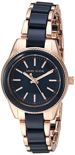 楽天angelica腕時計 アンクライン レディース Anne Klein Women's Rose Gold-Tone and Navy Blue Resin Bracelet Watch腕時計 アンクライン レディース