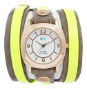 腕時計 ラメールコレクションズ レディース La Mer Watch - Cement Wash/Neon Yellow Odyssey Wrap腕時計 ラメールコレクションズ レディース