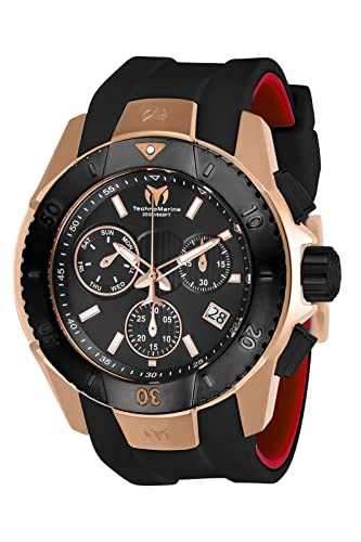 ӻ ƥΥޥ꡼  Technomarine Men's Black Quartz Watch TM616005 UF6, Gold, Quartz Watch, Chronograph (One Size, Multicolored)ӻ ƥΥޥ꡼ 