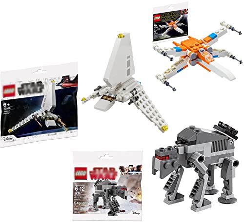 レゴ スターウォーズ LEGO Star Wars Dark Mini Ship Pack X-Wing Fighter + Imperial Command Shuttle + Assault Walker 3 Items Bundleレゴ スターウォーズ