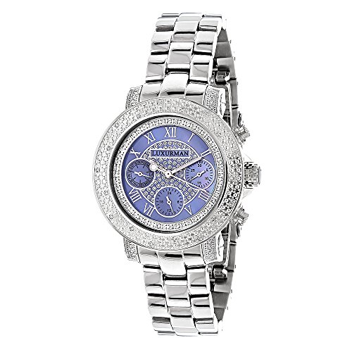 腕時計 ラックスマン レディース LUXURMAN Ladies Diamond Watch 0.30ctw of Diamonds Blue MOP腕時計 ..